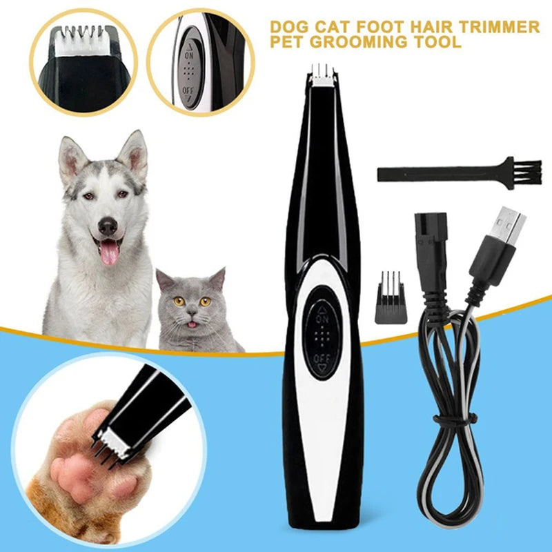 Rechargeable Pet Grooming Kit with Low Noise Electric Clippers for Dogs and Cats